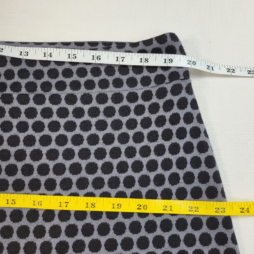 Gap A Line Short SKIRT Womens Size XXL Gray Black Polka Dots Back Zip - Picture 6 of 16